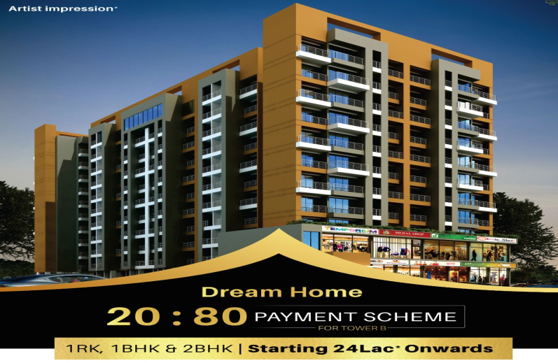 1 BHK Flats & Apartments for Sale in Thane (399 Sq.ft.)