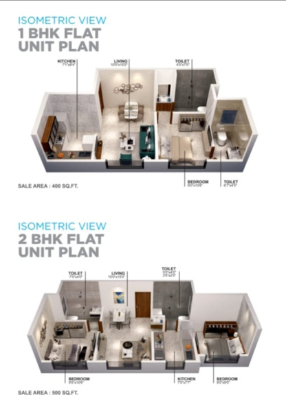 1 BHK Flats & Apartments for Sale in Bhadra Nagar, Thane (400 Sq.ft.)