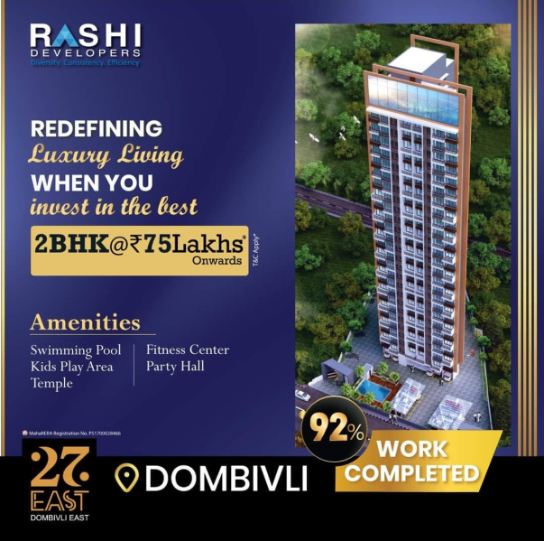 1 BHK Flats & Apartments for Sale in Thane (988 Sq.ft.)