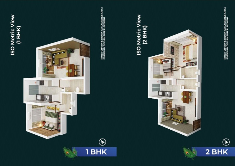 1 BHK Flats & Apartments for Sale in Thakurli, Thane (650 Sq.ft.)