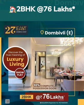 2 BHK Flats & Apartments for Sale in Dombivli East, Thane (719 Sq.ft.)