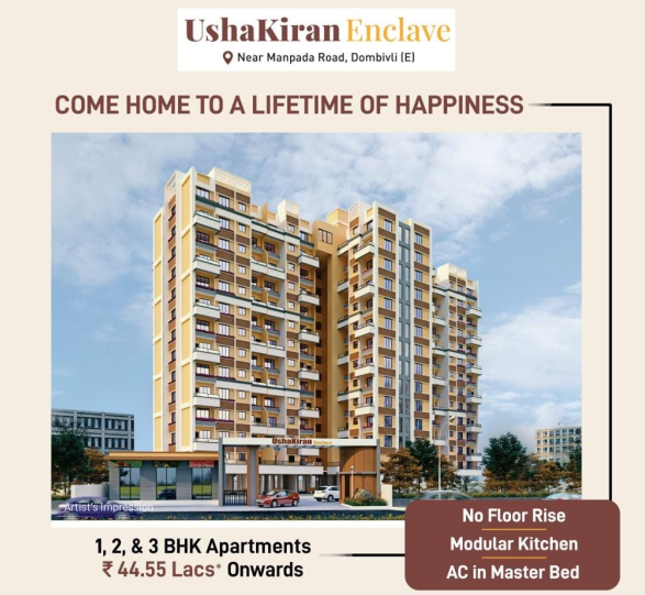 1 BHK Flats & Apartments for Sale in Dombivli East, Thane (486 Sq.ft.)