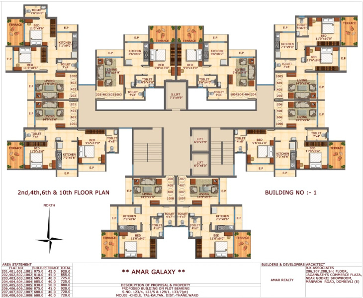 1 BHK Flats & Apartments for Sale in Dombivli West, Thane (660 Sq.ft.)
