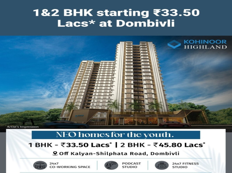 1 BHK Flats & Apartments for Sale in Dombivli East, Thane (400 Sq.ft.)