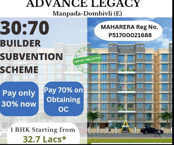 1 BHK Flats & Apartments for Sale in Dombivli East, Thane (380 Sq.ft.)