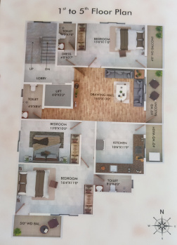 Flats & Apartments for Sale in Pratap Nagar, Nagpur (1650 Sq.ft.)