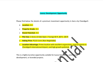 Property for sale in Gmada Aerocity, Chandigarh