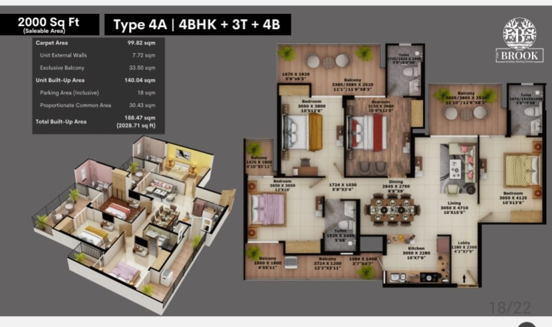 4 BHK Flats & Apartments for Sale in Sector 12, Greater Noida (1645 Sq.ft.)