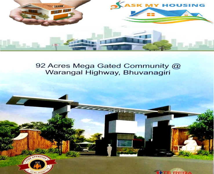 Commercial Land Warangal highway and Bhuvanagiri Town with in the mincipal area
