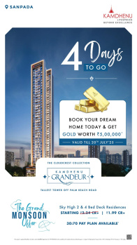 Sky high 2 and 4 BHK Residences on Palm beach