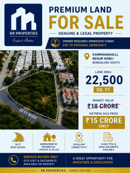 Residential Plot for Sale in Begur, Bangalore (22500 Sq.ft.)