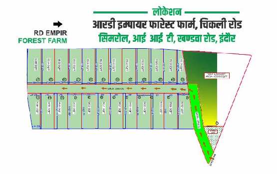 11000 Sq.ft. Farm House for Sale in Simrol, Indore