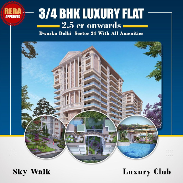 3 BHK Flats & Apartments for Sale in Sector 24, Dwarka, Delhi