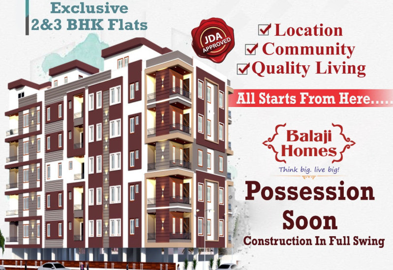 2 BHK Flats & Apartments for Sale in Bindayaka, Jaipur (1100 Sq.ft.)