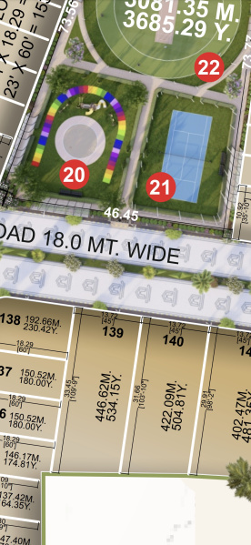 JDA APPROVED FARM LAND IN VATIKA ON 60 FEET RAOD