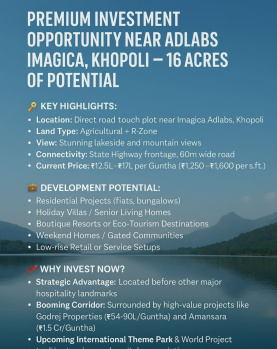 Land for plotting project or investment Opp Imajica khopoli Pali road