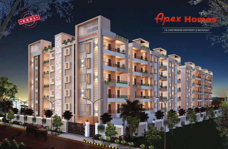 2 BHK Flats & Apartments For Sale In Bachupally, Hyderabad (1232 Sq.ft.)