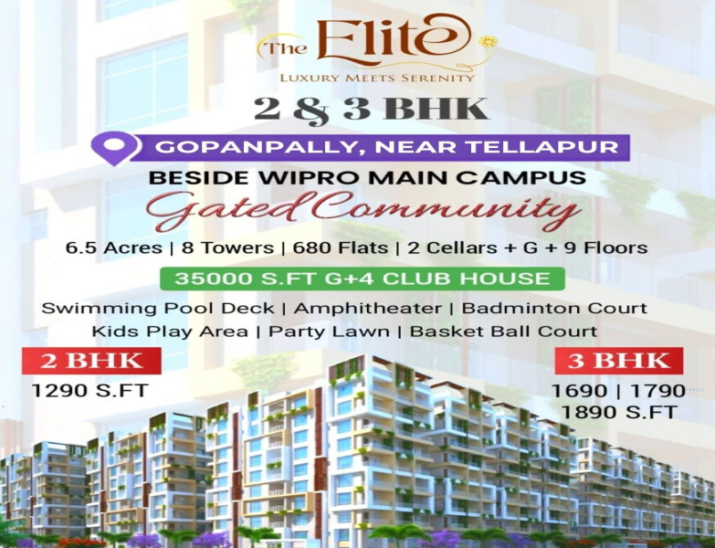 3 BHK Flats & Apartments for Sale in Gopanpally, Hyderabad