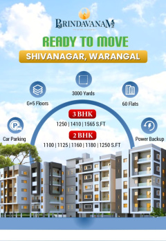 2 BHK Flats & Apartments for Sale in Narsampet, Warangal (1125 Sq.ft.)