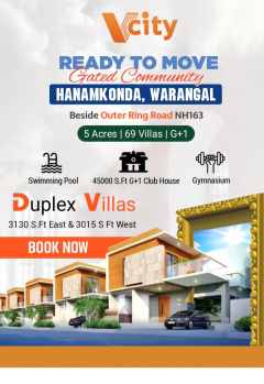 3 BHK Villa for Sale in Hanamkonda, Warangal (3130 Sq.ft.)