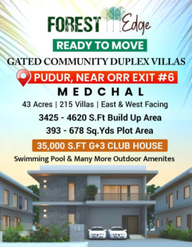 4 BHK Villa for Sale in Shamirpet, Medchal (3420 Sq.ft.)