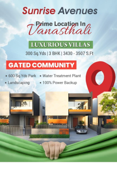 3 BHK Villa for Sale in Vanasthalipuram, Hyderabad (3430 Sq.ft.)