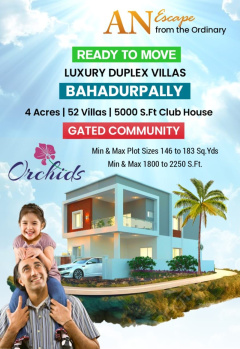 3 BHK Villa for Sale in Bahadurpally, Hyderabad (2250 Sq.ft.)