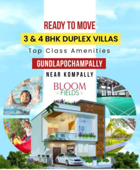 3 BHK Villa for Sale in Gundlapochampalli, Hyderabad (1645 Sq.ft.)