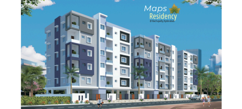 2 BHK Flats & Apartments for Sale in Bachupally, Hyderabad (1090 Sq.ft.)