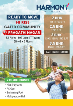 3.5 BHK Flats & Apartments for Sale in Pragathi Enclave, Hyderabad (1595 Sq.ft.)