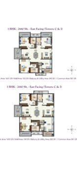 3 BHK Flats & Apartments for Sale in Narsingi, Hyderabad (1715 Sq.ft.)