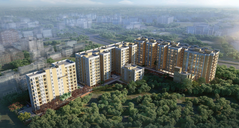 2 BHK Flats & Apartments for Sale in Rajarhat, Kolkata (706 Sq.ft.)