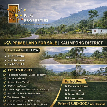 Beautiful Land Available With Mountain Valley View IN Kalimpong Near NH171A