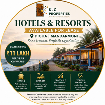 Hotels & Resorts Available For Lease in Digha, Mandarmoni