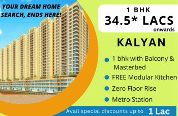 1 BHK Flats & Apartments for Sale in Kalyan Dombivali, Thane (434 Sq.ft.)