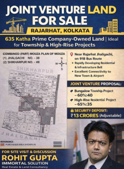 🏗️ JOINT VENTURE LAND FOR SALE – RAJARHAT, KOLKATA 🏗️ 635 Katha Premium Company-Owned Land | Ideal for Township & High-Rise Projects