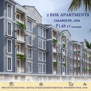 Luxurious 2BHK Apartment with Private Plunge Pool in Calangute Beach Area is FOR SALE