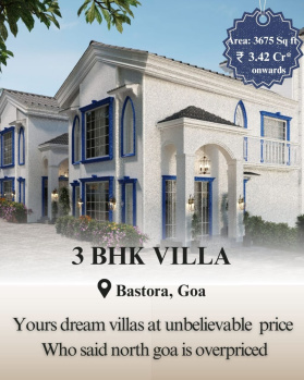 Luxurious 3BHK Villa is available FOR SALE in Bastora North Goa