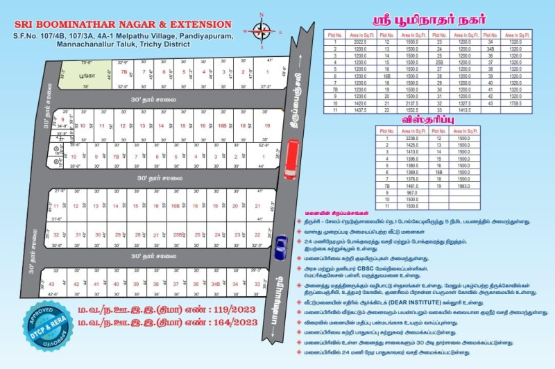 Residential Plot for Sale in Samayapuram, Tiruchirappalli (1500 Sq.ft.)