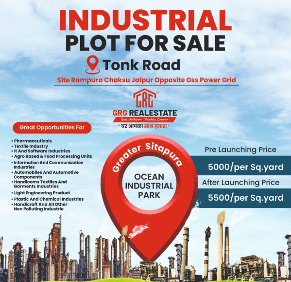 300 Sq. Yards Industrial Land / Plot For Sale In Tonk Road, Jaipur
