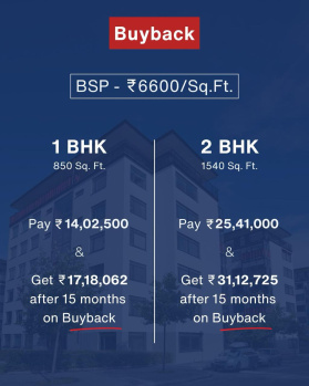 1BHK and 2 BHK (Buy Back Option  After 15 Month get 17 Lakh)
