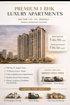 1 BHK Gmada Approved Sec 110-111