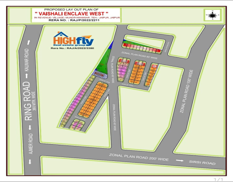 0135 Sq. Yards Residential Plot for Sale in Sirsi Road, Jaipur