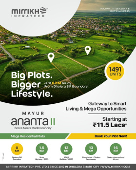 Residential Plot for Sale in Dholera, Ahmedabad (130 Sq. Yards)