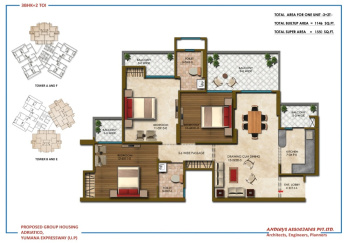 3 BHK Flats & Apartments for Sale in Yamuna Expressway, Greater Noida (1850 Sq.ft.)