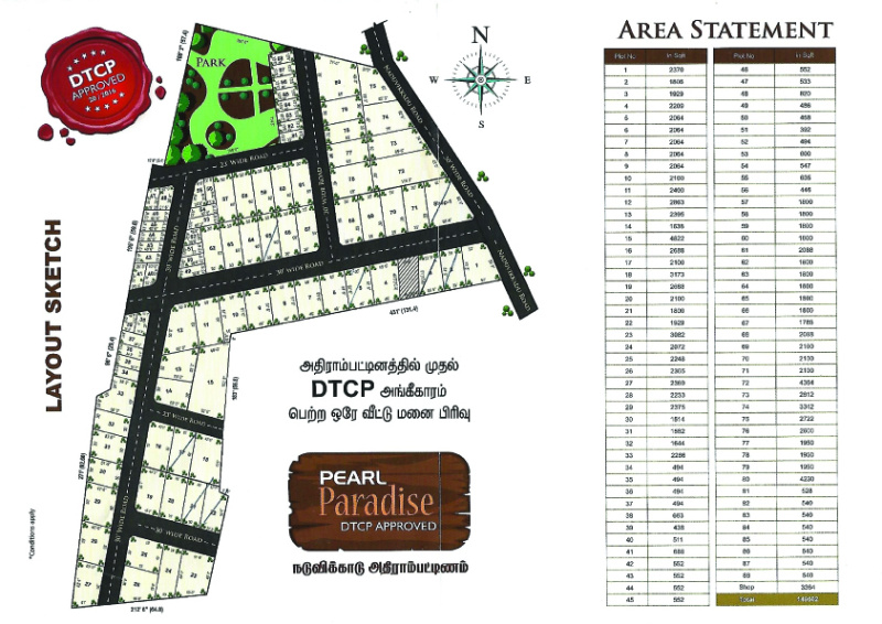 43 Cent Residential Plot For Sale In Adiramapattinam, Thanjavur (600 Sq.ft.)