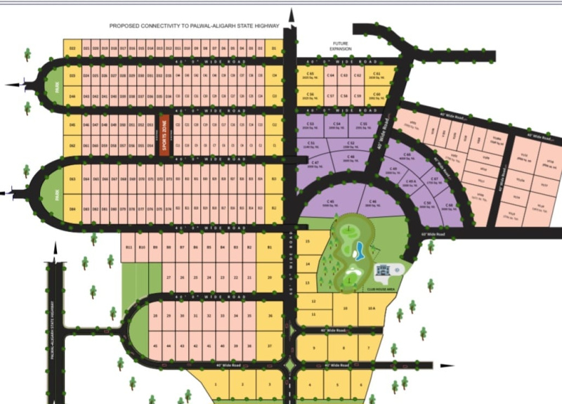 1000 Sq. Yards Residential Plot for Sale in Tappal, Aligarh