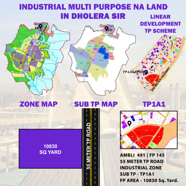 10830 Sq. Yards Industrial Land / Plot For Sale In Dholera, Ahmedabad