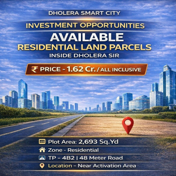 Residential Premium Plots/Land In Prime Location at Dholera Smart City, Gujarat