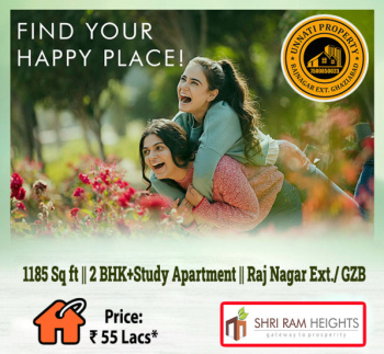 Find Your Happy Place @ Shri Ram Heights Society,Rajnagar Ext.GZB